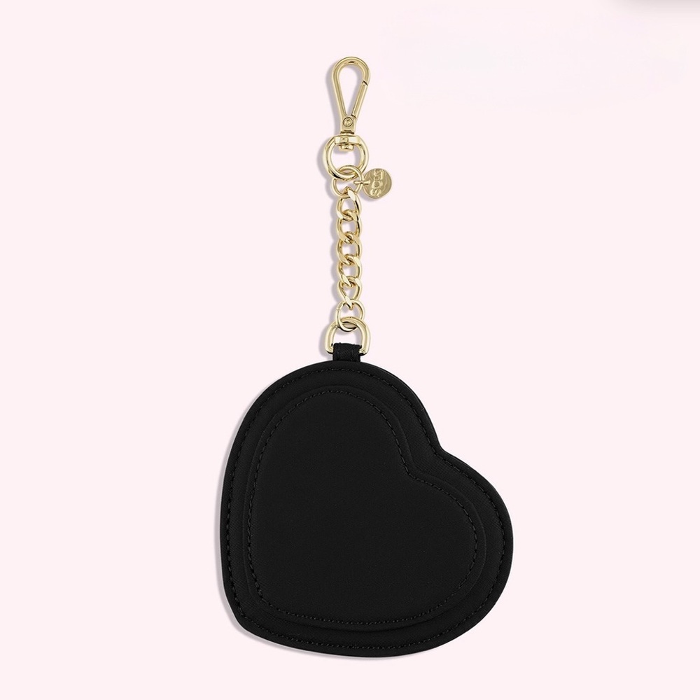 Stoney Clover Lane Heart Bag Charm - Noir